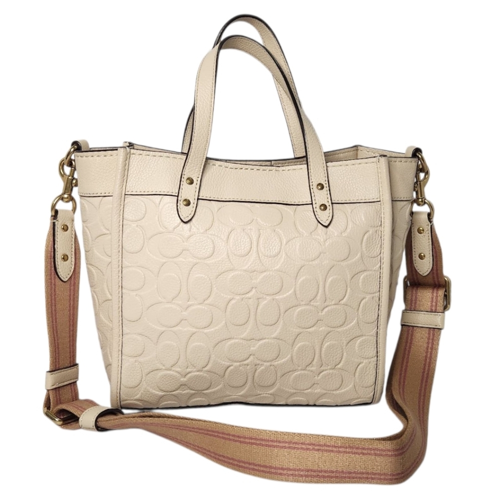 COACH Field Tote 22 In Signature C Embossed Pebble Leather | C4829